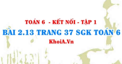 Bài 2.13 trang 37 SGK Toán 6 tập 1 Kết nối tri thức